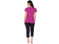 Bodycare Womens Combed Cotton Printed Tshirt & Capri Set-BSCS16010