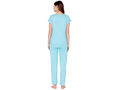 Bodycare Womens Combed Cotton Printed Tshirt & Pyjama Set-BSLS12001