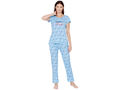 Bodycare Womens Combed Cotton Printed Tshirt & Pyjama Set-BSLS12005