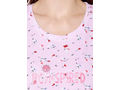 Bodycare Womens Combed Cotton Printed Tshirt & Pyjama Set-BSLS12006