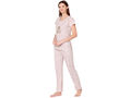 Bodycare Womens Combed Cotton Printed Tshirt & Pyjama Set-BSLS12008