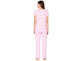 Bodycare Womens Combed Cotton Printed Tshirt & Pyjama Set-BSLS12009