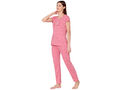 Bodycare Womens Combed Cotton Printed Tshirt & Pyjama Set-BSLS12010