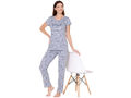 Bodycare Womens Combed Cotton Printed Tshirt & Pyjama Set-BSLS12011