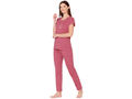 Bodycare Womens Combed Cotton Printed Tshirt & Pyjama Set-BSLS12012