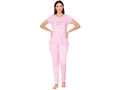 Bodycare Womens Combed Cotton Printed Tshirt & Pyjama Set-BSLS12013