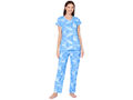 Bodycare Womens Spandex Digital Printed Tshirt & Pyjama Set BSLS13001