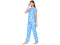 Bodycare Womens Spandex Digital Printed Tshirt & Pyjama Set BSLS13001