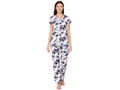 Bodycare Womens Spandex Digital Printed Tshirt & Pyjama Set BSLS13002