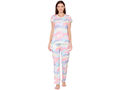 Bodycare Womens Spandex Digital Printed Tshirt & Pyjama Set BSLS13005