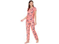 Bodycare Womens Spandex Digital Printed Tshirt & Pyjama Set BSLS13006