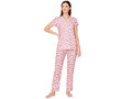 Bodycare Womens Spandex Digital Printed Tshirt & Pyjama Set BSLS13008