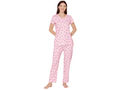 Bodycare Womens Spandex Digital Printed Tshirt & Pyjama Set BSLS13009