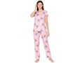 Bodycare Womens Spandex Digital Printed Tshirt & Pyjama Set BSLS13011