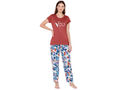 Bodycare Womens Modal Spandex Printed Tshirt & Pyjama Set BSLS14001