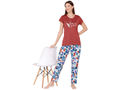 Bodycare Womens Modal Spandex Printed Tshirt & Pyjama Set BSLS14001