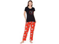 Bodycare Womens Modal Spandex Printed Tshirt & Pyjama Set BSLS14003