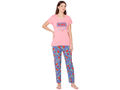 Bodycare Womens Modal Spandex Printed Tshirt & Pyjama Set BSLS14005