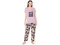 Bodycare Womens Modal Spandex Printed Tshirt & Pyjama Set BSLS14006