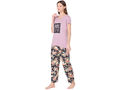 Bodycare Womens Modal Spandex Printed Tshirt & Pyjama Set BSLS14006