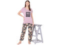 Bodycare Womens Modal Spandex Printed Tshirt & Pyjama Set BSLS14006