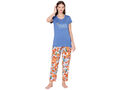 Bodycare Womens Modal Spandex Printed Tshirt & Pyjama Set BSLS14008