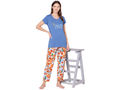 Bodycare Womens Modal Spandex Printed Tshirt & Pyjama Set BSLS14008