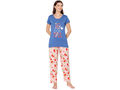 Bodycare Womens Modal Spandex Printed Tshirt & Pyjama Set BSLS14010