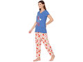 Bodycare Womens Modal Spandex Printed Tshirt & Pyjama Set BSLS14010