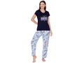 Bodycare Womens Modal Spandex Printed Tshirt & Pyjama Set BSLS14011