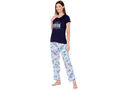 Bodycare Womens Modal Spandex Printed Tshirt & Pyjama Set BSLS14011