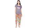 Bodycare Womens Modal Spandex Printed Tshirt & Pyjama Set BSLS14013