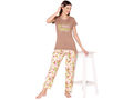 Bodycare Womens Modal Spandex Printed Tshirt & Pyjama Set BSLS14014