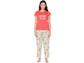 Bodycare Womens Modal Spandex Printed Tshirt & Pyjama Set BSLS15001