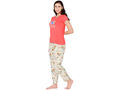 Bodycare Womens Modal Spandex Printed Tshirt & Pyjama Set BSLS15001