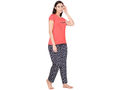 Bodycare Womens Modal Spandex Printed Tshirt & Pyjama Set BSLS15007