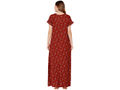 Bodycare Womens Polycotton Round Neck Printed Long Night Dress-BSN2005B