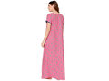 Bodycare Womens Polycotton V Neck Printed Long Night Dress-BSN2011C