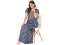 Bodycare Womens Polycotton Round Neck Printed Long Night Dress-BSN2012C