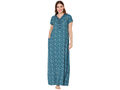 Bodycare Womens Polycotton V Neck Printed Long Night Dress-BSN2013A