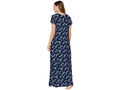 Bodycare Womens Polycotton Round Neck Printed Long Night Dress-BSN2019A