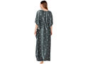 Bodycare Womens Satin Round Neck Printed Long Night Dress-BSN6003A