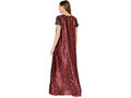 Bodycare Womens Satin V Neck Printed Long Night Dress-BSN6004A