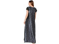 Bodycare Womens Satin V Neck Printed Long Night Dress-BSN6004B