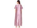 Bodycare Womens Satin V Neck Printed Long Night Dress-BSN6006A