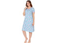 Bodycare Womens Combed Cotton Round Neck Printed Short Night Dress-BSN9001