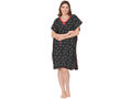 Bodycare Womens Combed Cotton Round Neck Printed Short Night Dress-BSN9002