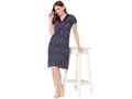 Bodycare Womens Combed Cotton V Neck Printed Short Night Dress-BSN9005