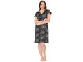 Bodycare Womens Combed Cotton V Neck Printed Short Night Dress-BSN9007