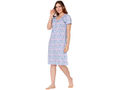 Bodycare Womens Combed Cotton Round Neck Printed Short Night Dress-BSN9011